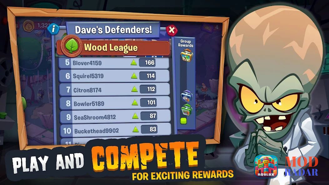 Background of the game Plants vs Zombies 3 Apk