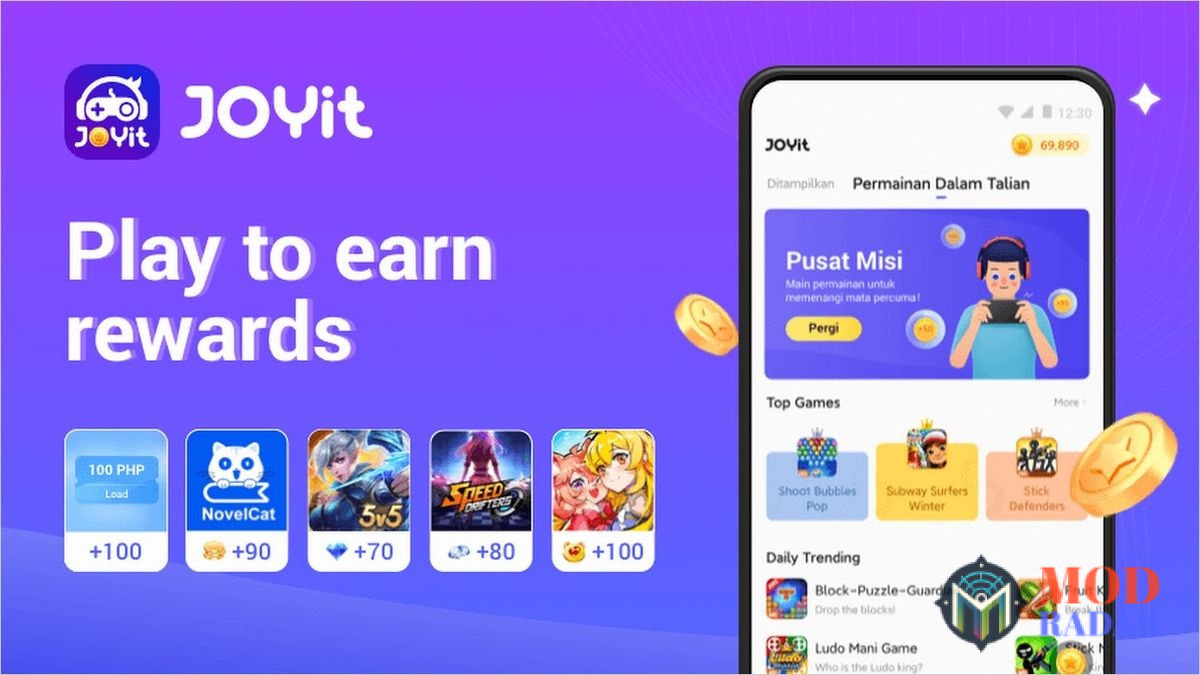 Dapatkan Berbagai Reward dari JOYit Mod Apk Unlimited Coin