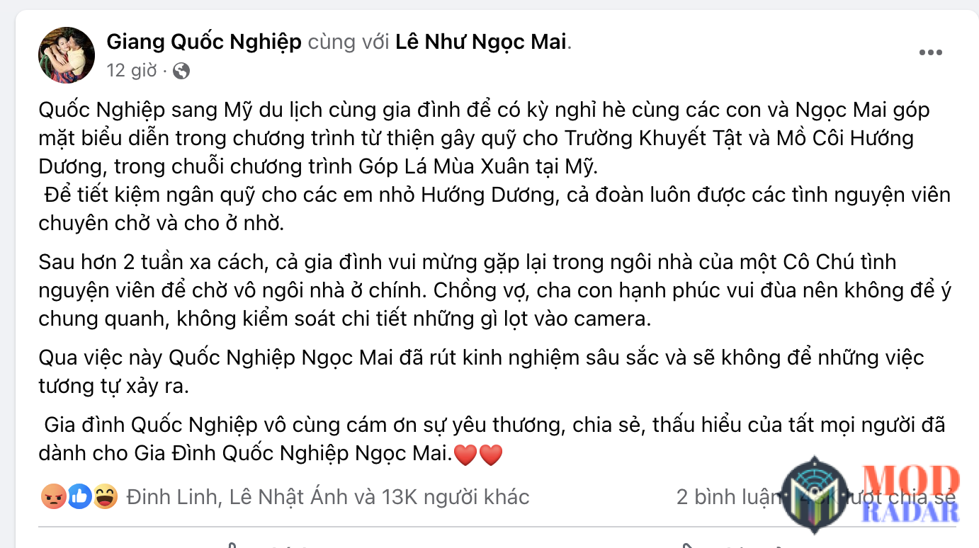 Phản ứng của Quốc Nghiệp