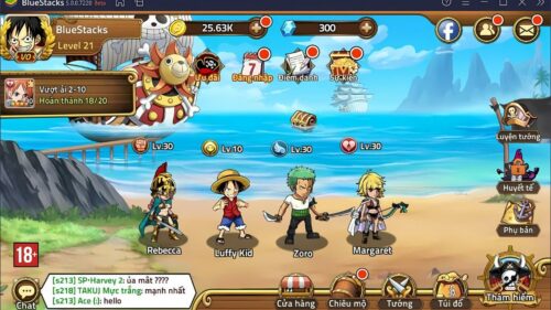 Vượt ải trong Mod Huyền Thoại Hải Tặc Apk Full Kim cương 1.0.4