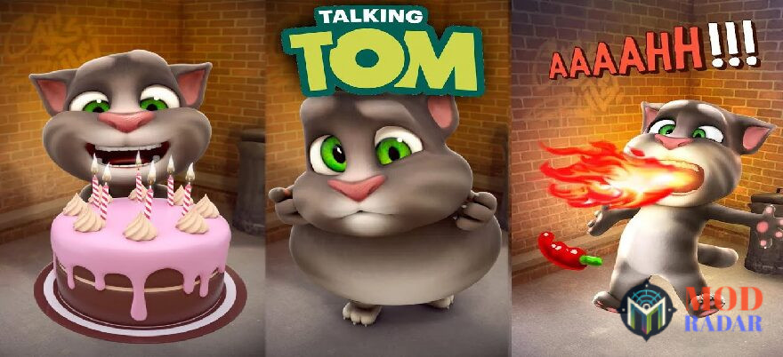 Kucing bernama Tom di Game My Talking Tom
