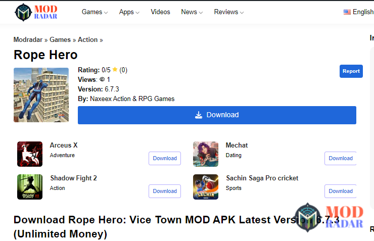 Rope Hero: Vice Town MOD APK