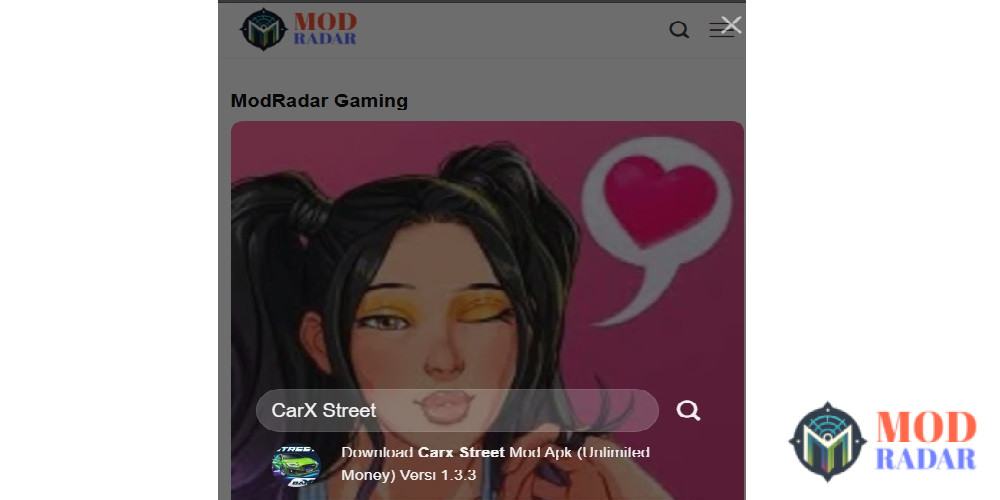 Search CarX Street Mod APK