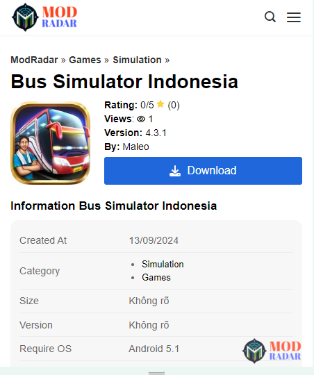 Download Bus Simulator Indonesia Mod APK