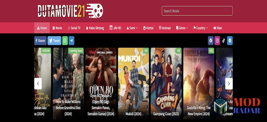 Platform streaming dutamovie21 apk.