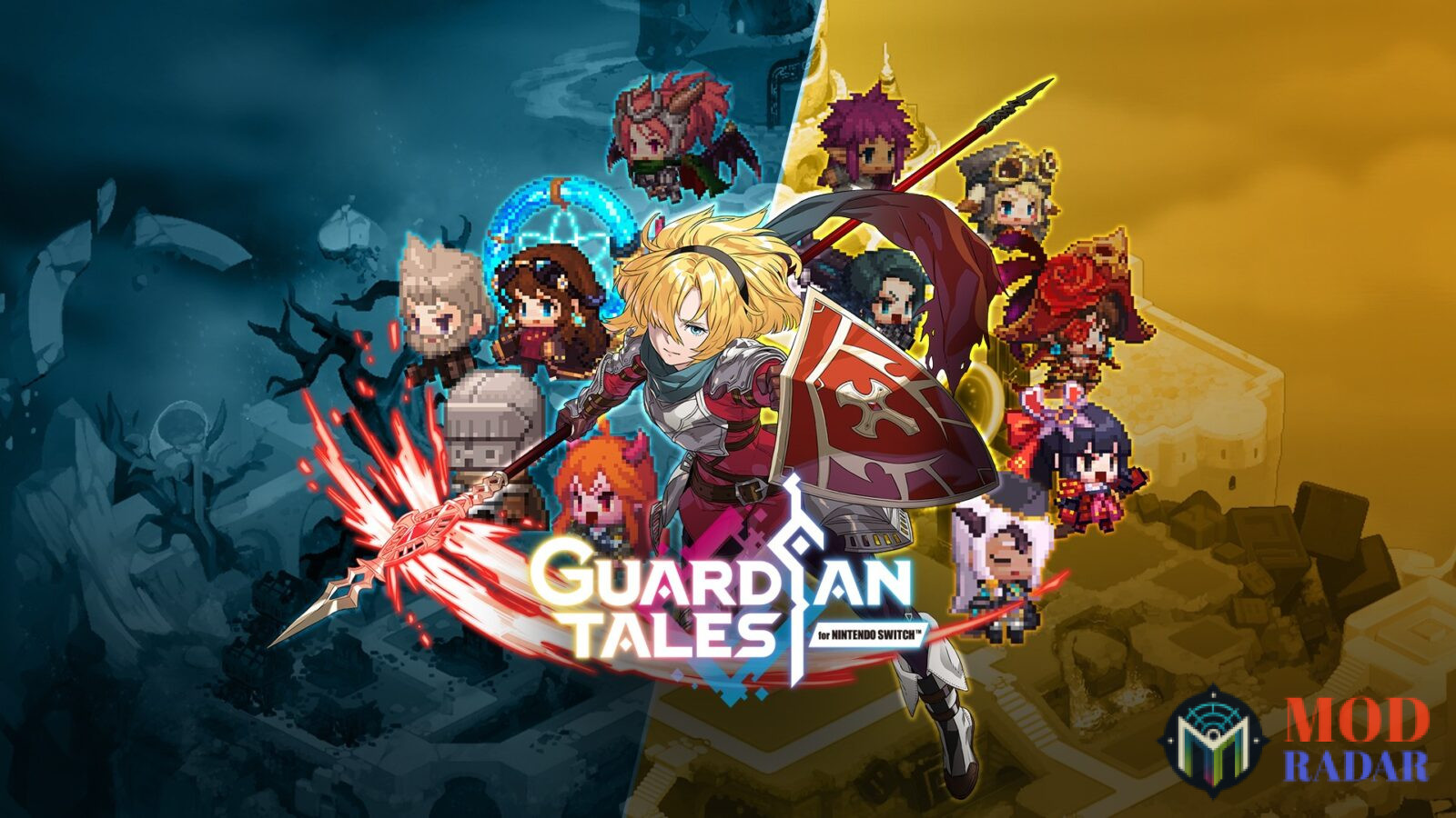 tựa game 2D pixel Guardian Tales Mod