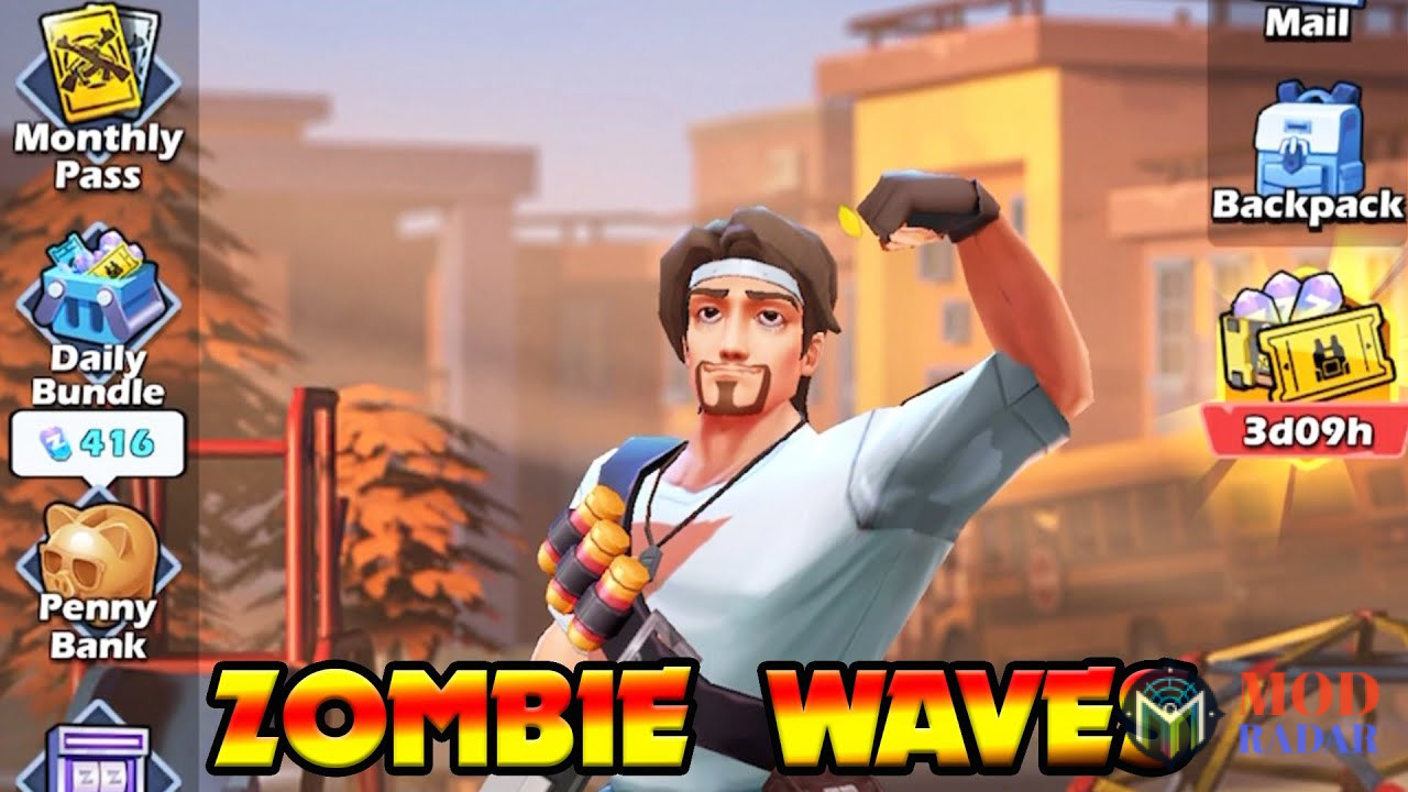 Bản Zombie Waves Mod apk cập nhật đầy đủ tính năng mới nhất