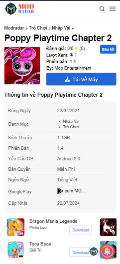 Bước 1 tải Poppy playtime Chapter 2 Apk