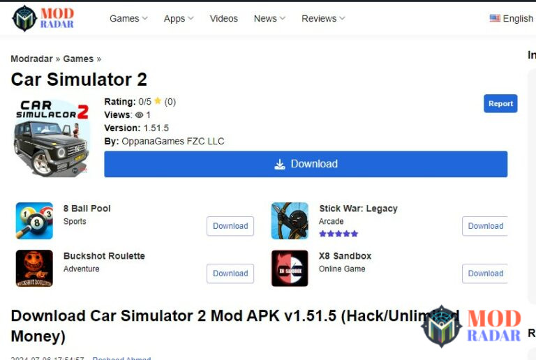 Download Car Simulator 2 Mod APK (Hack/Unlimited Money) v1.51.5
