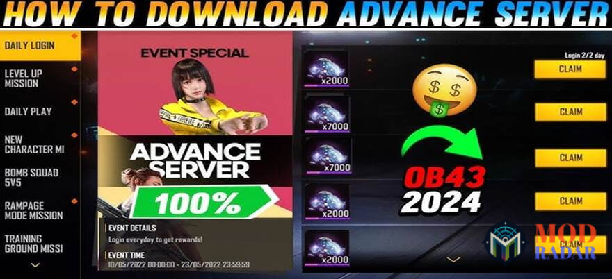 Free Fire Advance Server