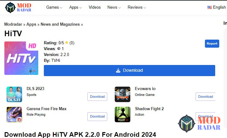 Downloading the HITV Apk