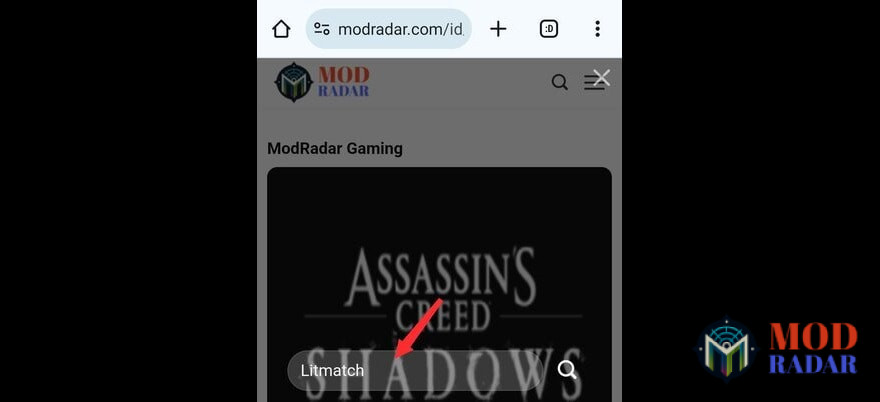Ketik pencarian dan temukan Litmatch Mod Apk