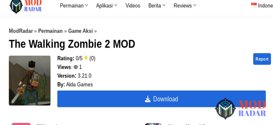 Halaman download The Walking Zombie 2 Mod Apk 