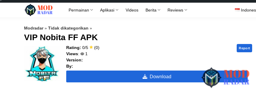 Halaman Download VIP Nobita FF APK