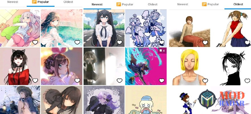 Download Pixiv Mod sajikan banyak karya art keren