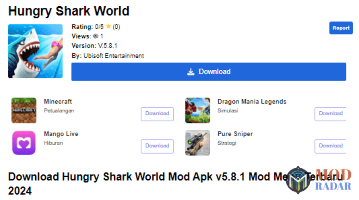 download hungry shark world mod apk