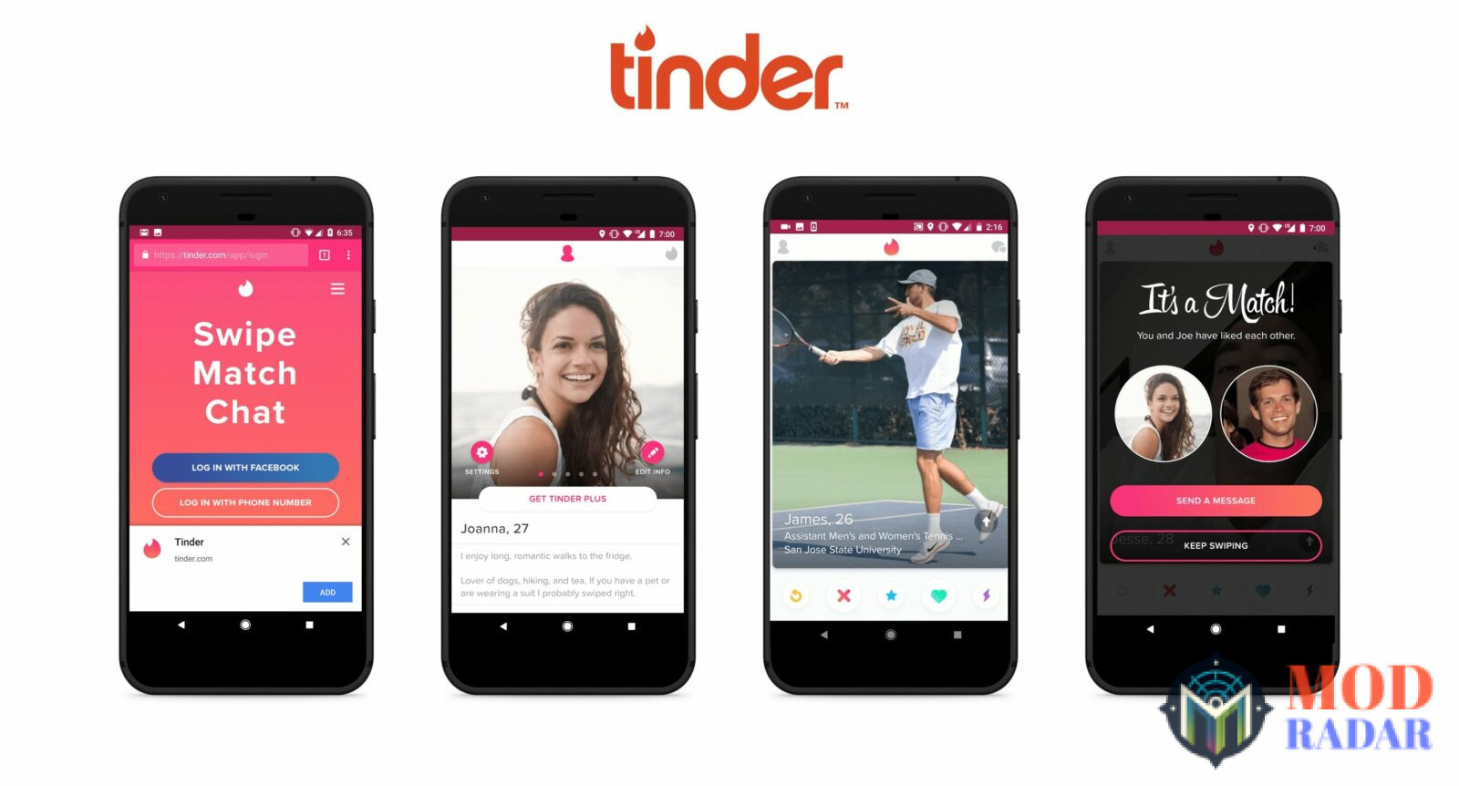 Các tính năng nổi bật của Tinder