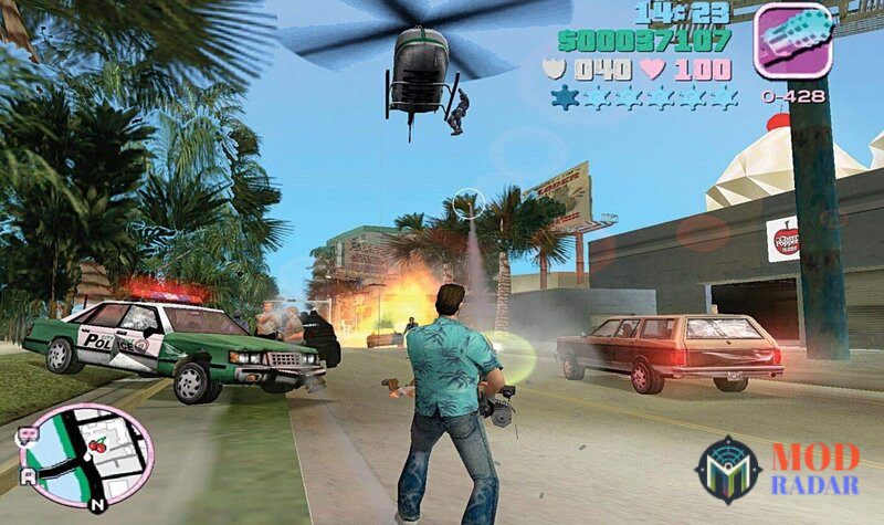 Grand Theft Auto Vice City Apk có đa dạng các loại vũ khí bạn có thể tùy ý sử dụng