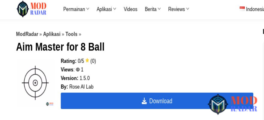 Klik Download Aim Master for 8 Ball Pool