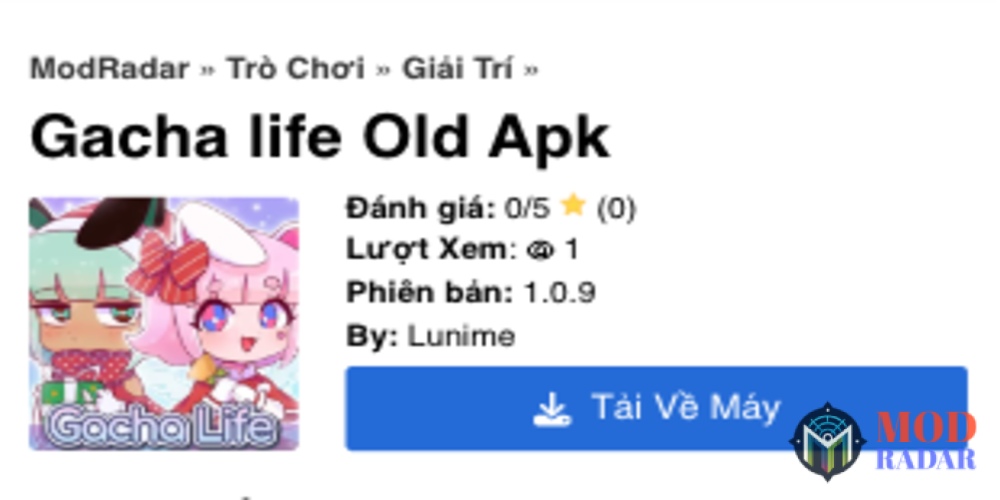 Hướng dẫn tải Gacha life Old Apk 1.0.9 về thiết bị di động