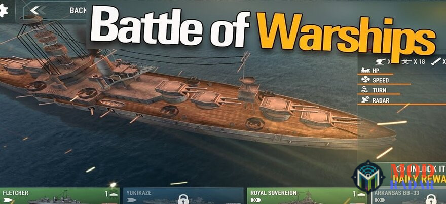 Yuk main game perang di Battle of Warship Mod Apk