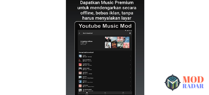 Buka Youtube Music Mod dan nikmati musiknya