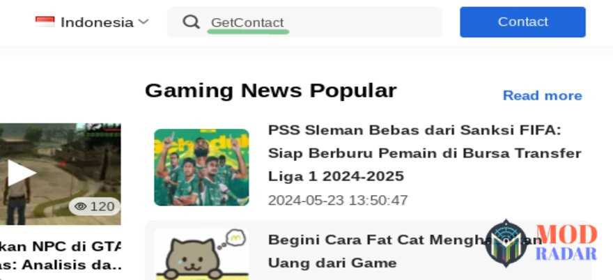 ketik pencarian untuk dapatkan GetContact Mod