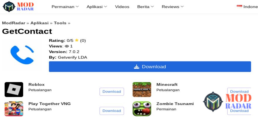 Klik download GetContact Mod