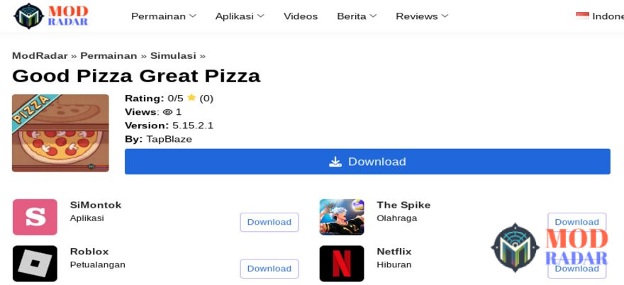 Klik download Good Pizza Great Pizza Mod Apk