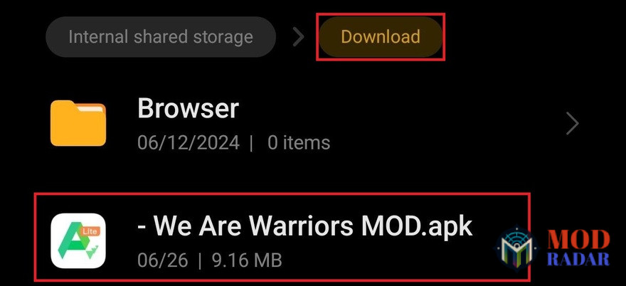 instal we are warriors mod apk