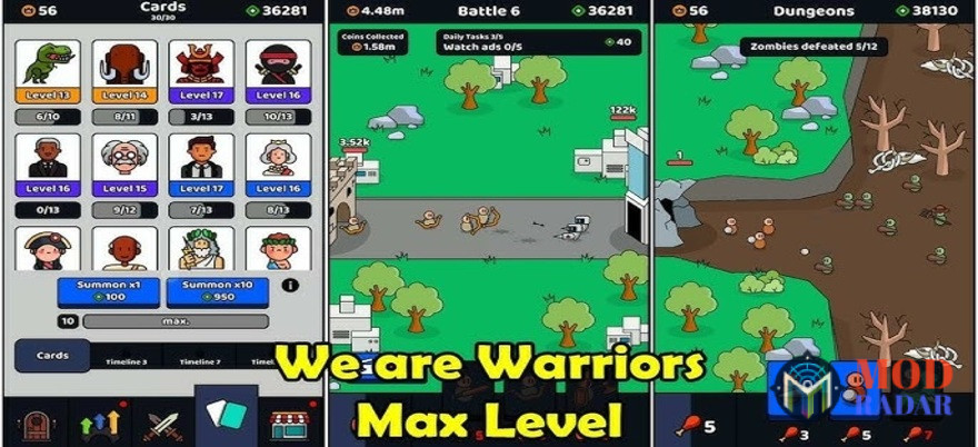 homepage we are warriors mod apk