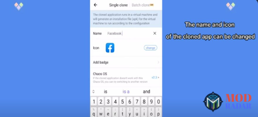 Cara mengubah nama dan ikon aplikasi di Clone App Mod