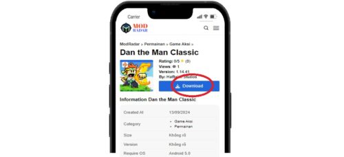 cara instal Dan The Man Mod Apk classic 