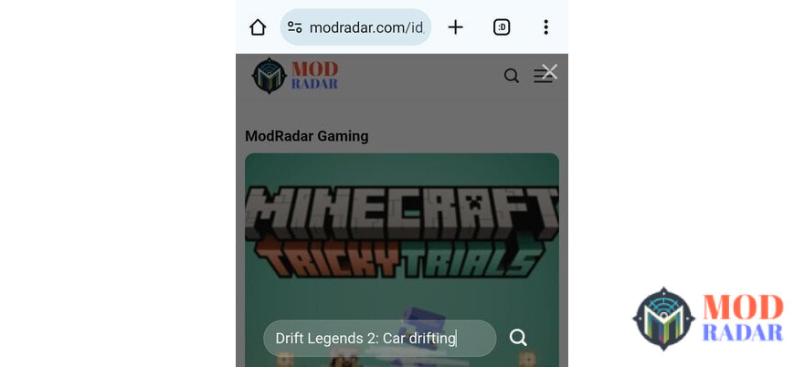 Ketik pencarian untuk memudahkan menemukan Drift Legends 2 Mod Apk