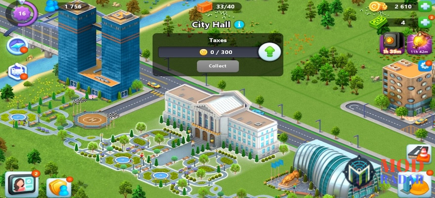 Mengumpulkan pajak di Global City Mod Apk