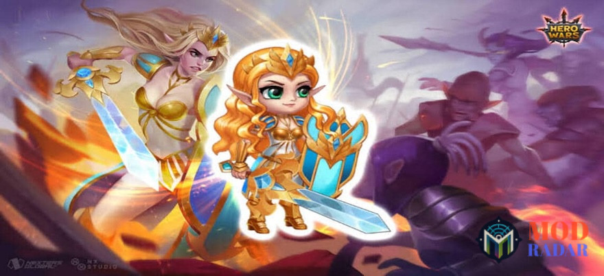 Hero bernama Aurora di Hero Wars Mod Apk