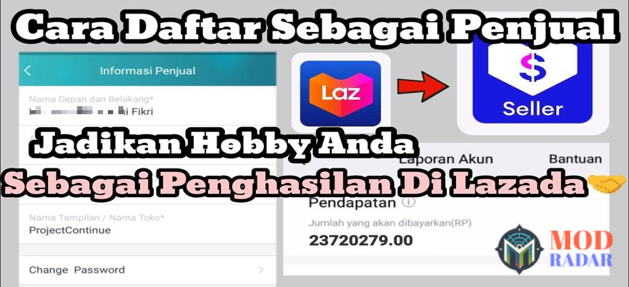 Cara daftar seller di Lazada Apk