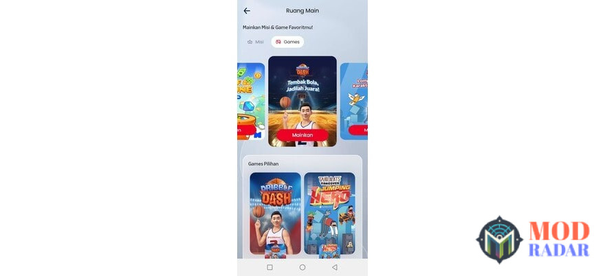 Mini games di My Telkomsel Apk