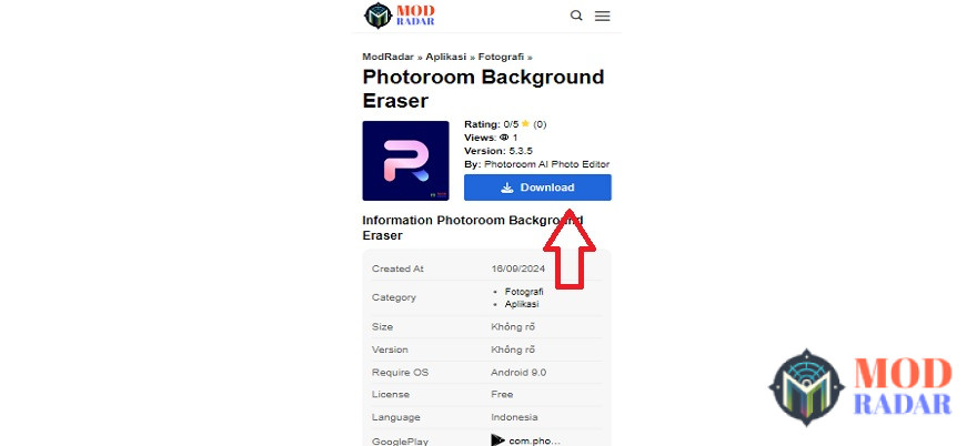 link download Photoroom Mod Apk