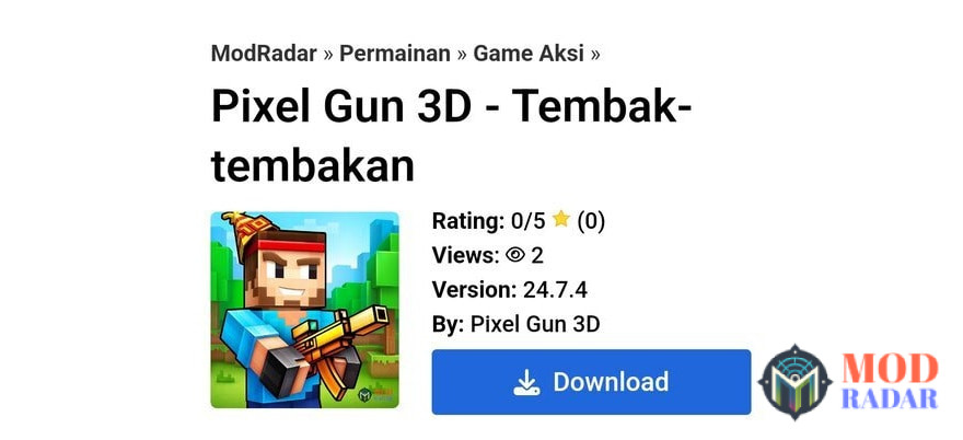 Yuk cepetan klik download Pixel Gun 3D Mod Apk