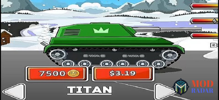 Tank Titan di Hills Of Steel Mod Apk