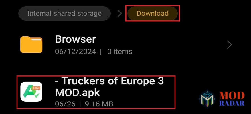 Truckers of Europe 3 Mod APK Installation