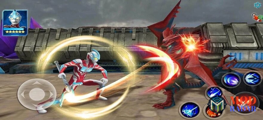 Lawan pemain lain dengan mode multiplayer di Ultraman Fighting Heroes Mod Apk