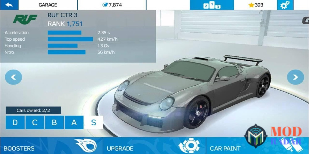 Upgrading and Tuning Cars in Asphalt Nitro Mod APK