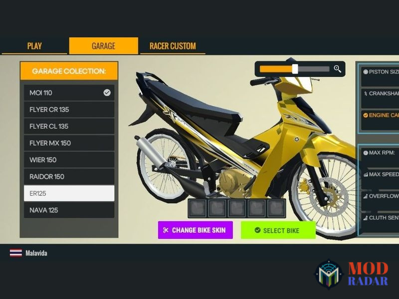 asian drag champion mod apk 3 Tải Asian Drag Champion Mod Apk (Vô Hạn Tiền, Mở Khóa Xe) v1.0.7 Hệ Thống Tùy Chỉnh Động Cơ Chuyên Sâu Trong Asian Drag Champion Mod Apk