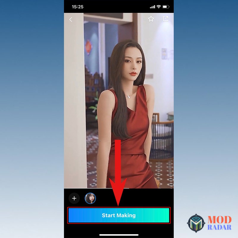 Bắt đầu tạo video FacePlay Mod 