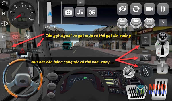 Cơ chế điều khiển trong Minibus Simulator Vietnam Apk