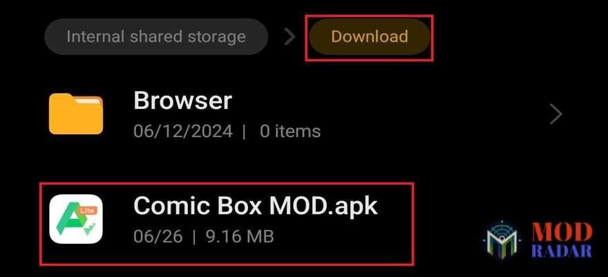 instal comic box mod apk