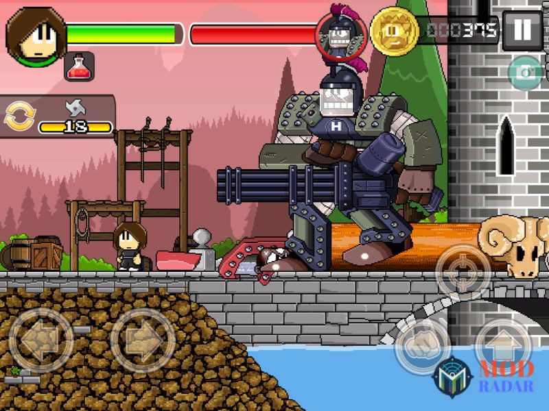 Đối Đầu Boss V&agrave; Kẻ Địch Mạnh Tại Dan The Man Hack