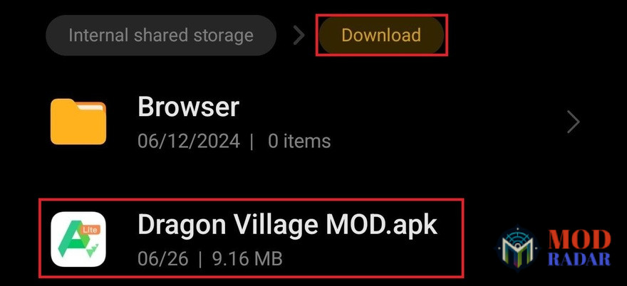 instal dragon village mod apk